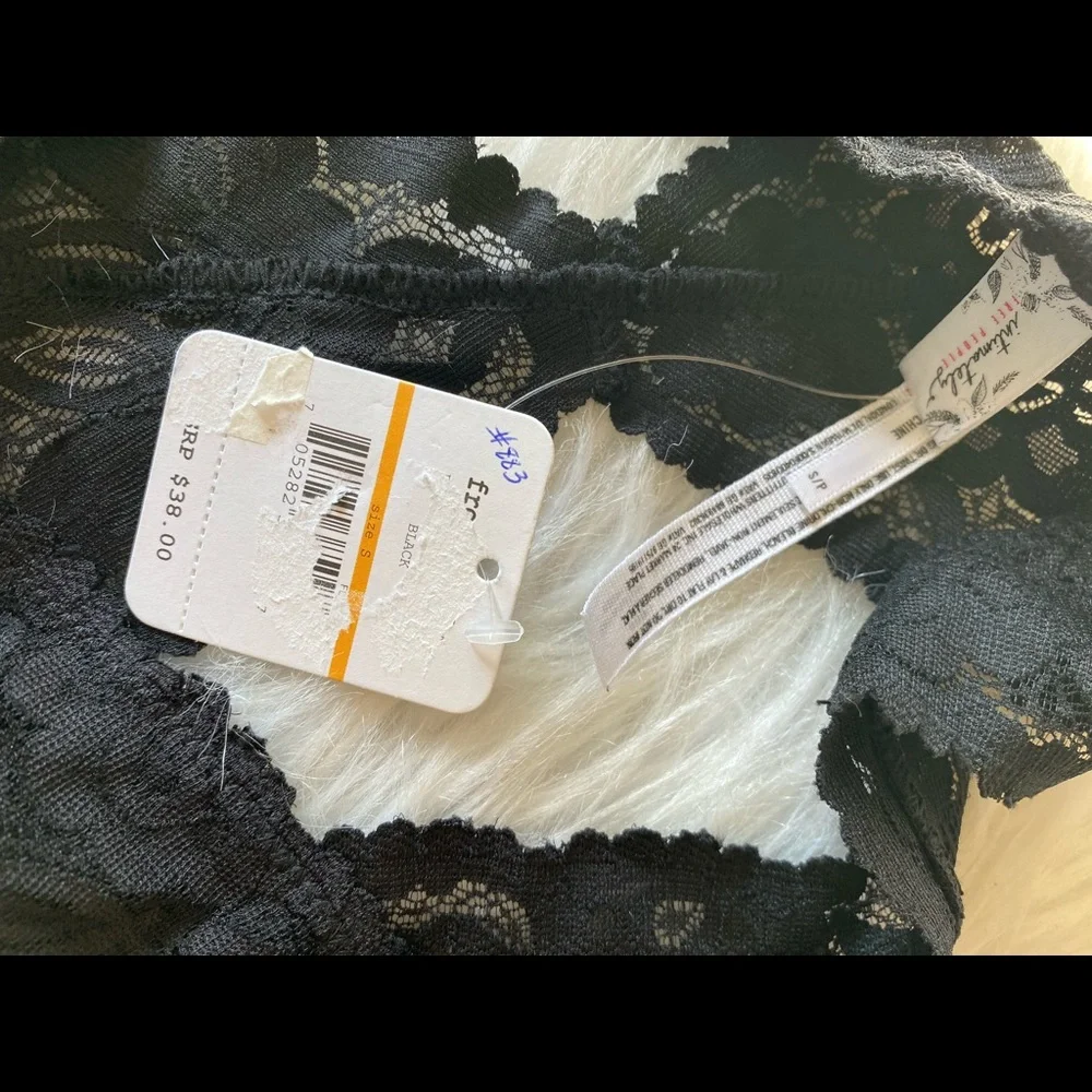 Free People Black Lace Bralette